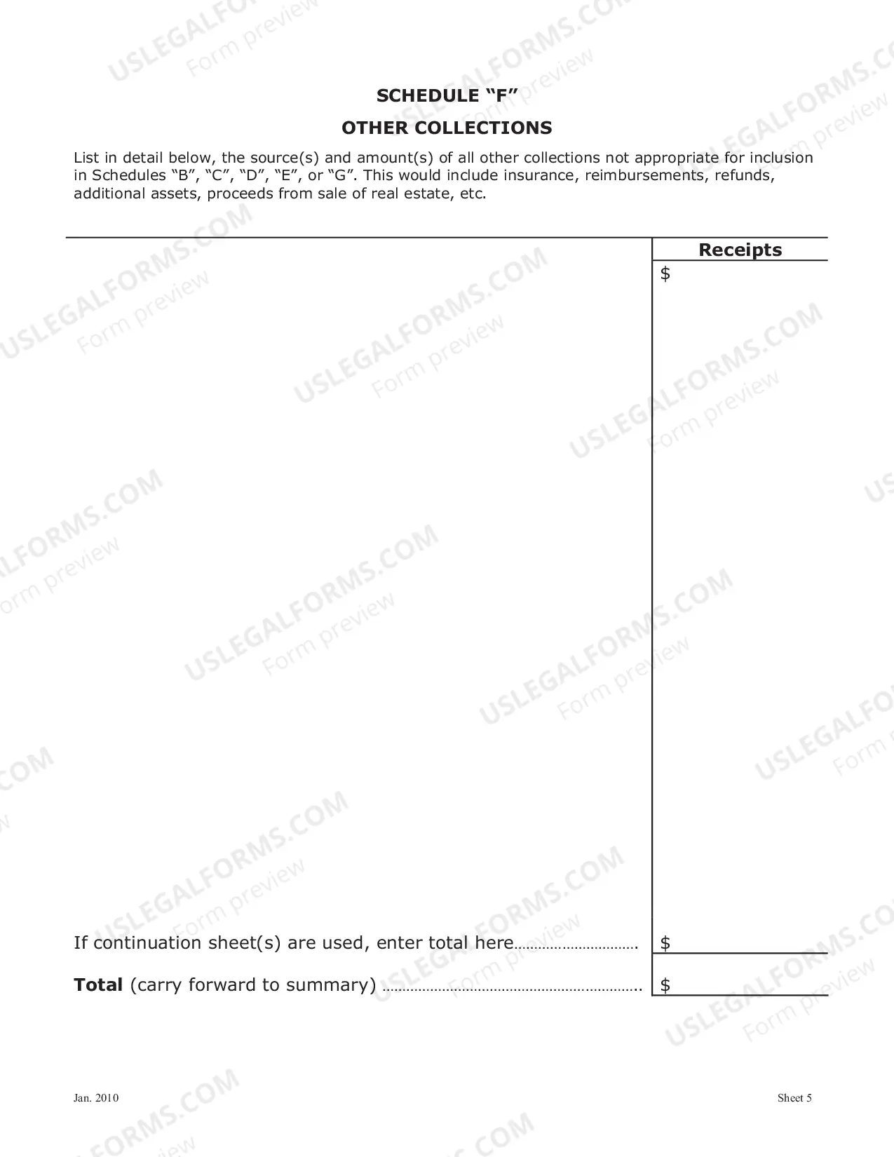 Preview Statement of Account and Order
