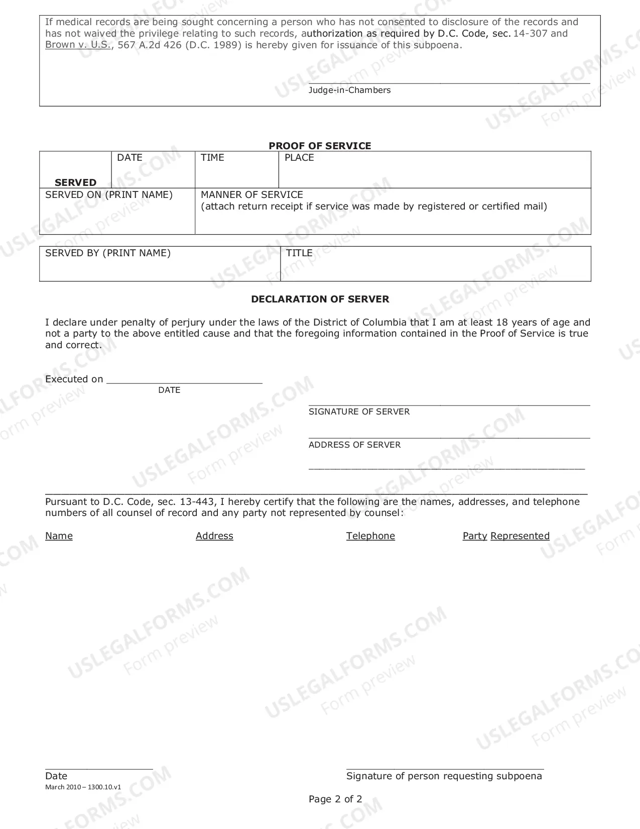Preview Subpoena