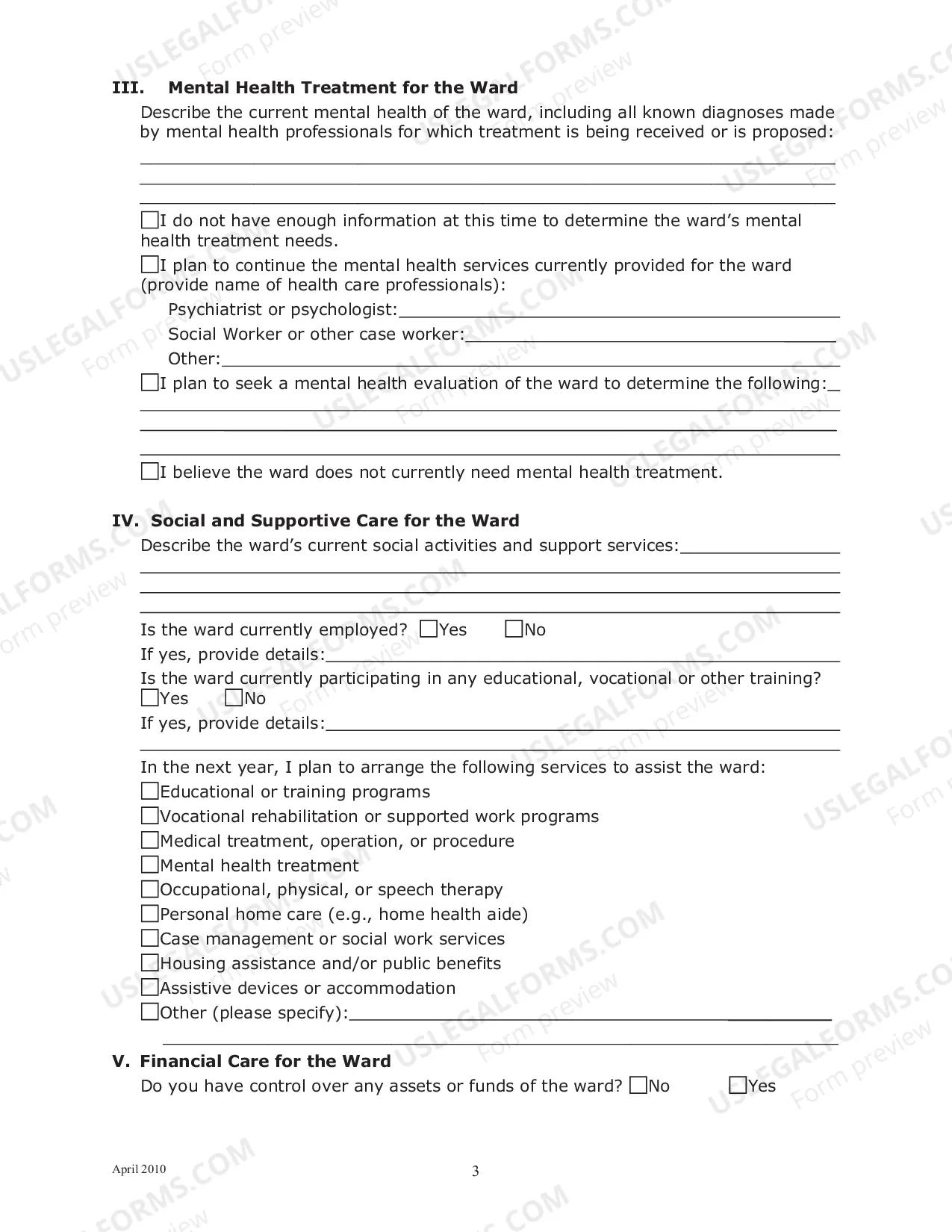 Preview Guardianship Plan