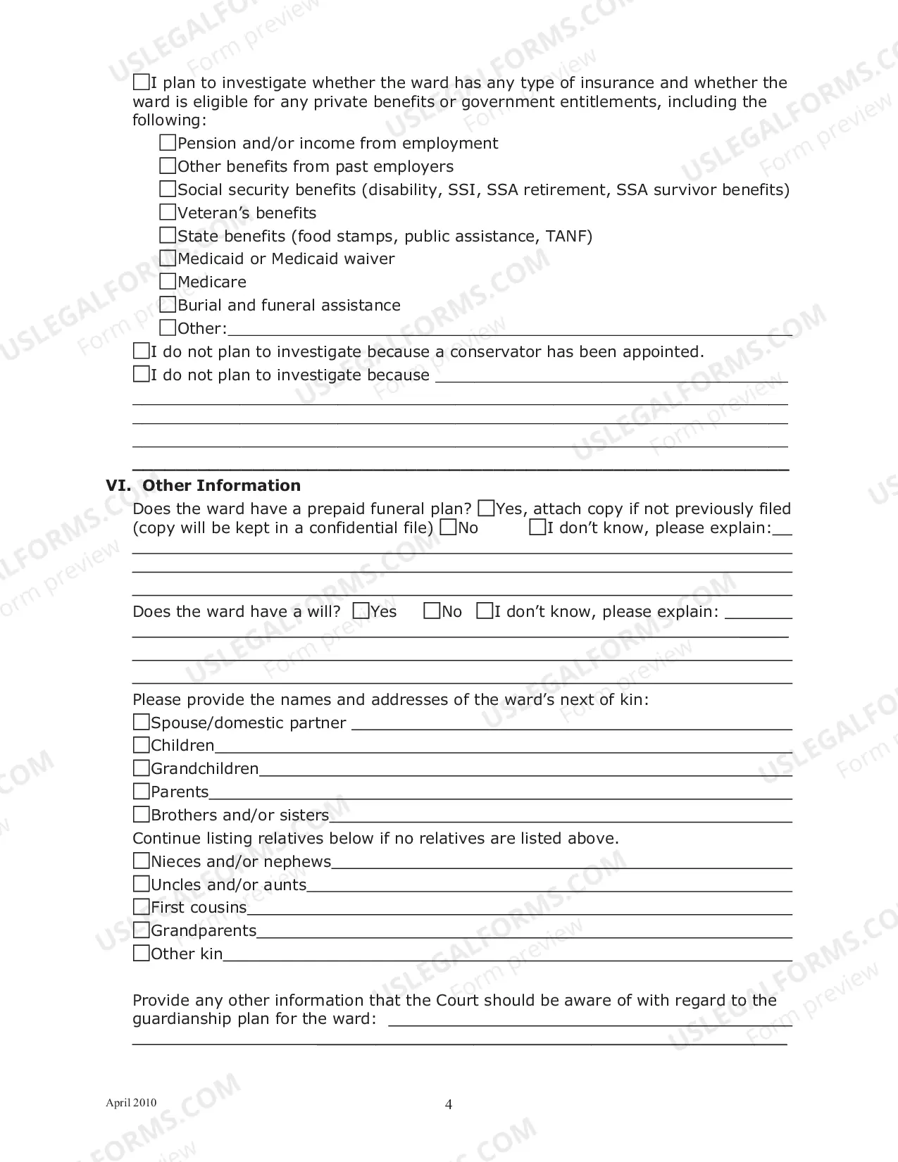 Preview Guardianship Plan