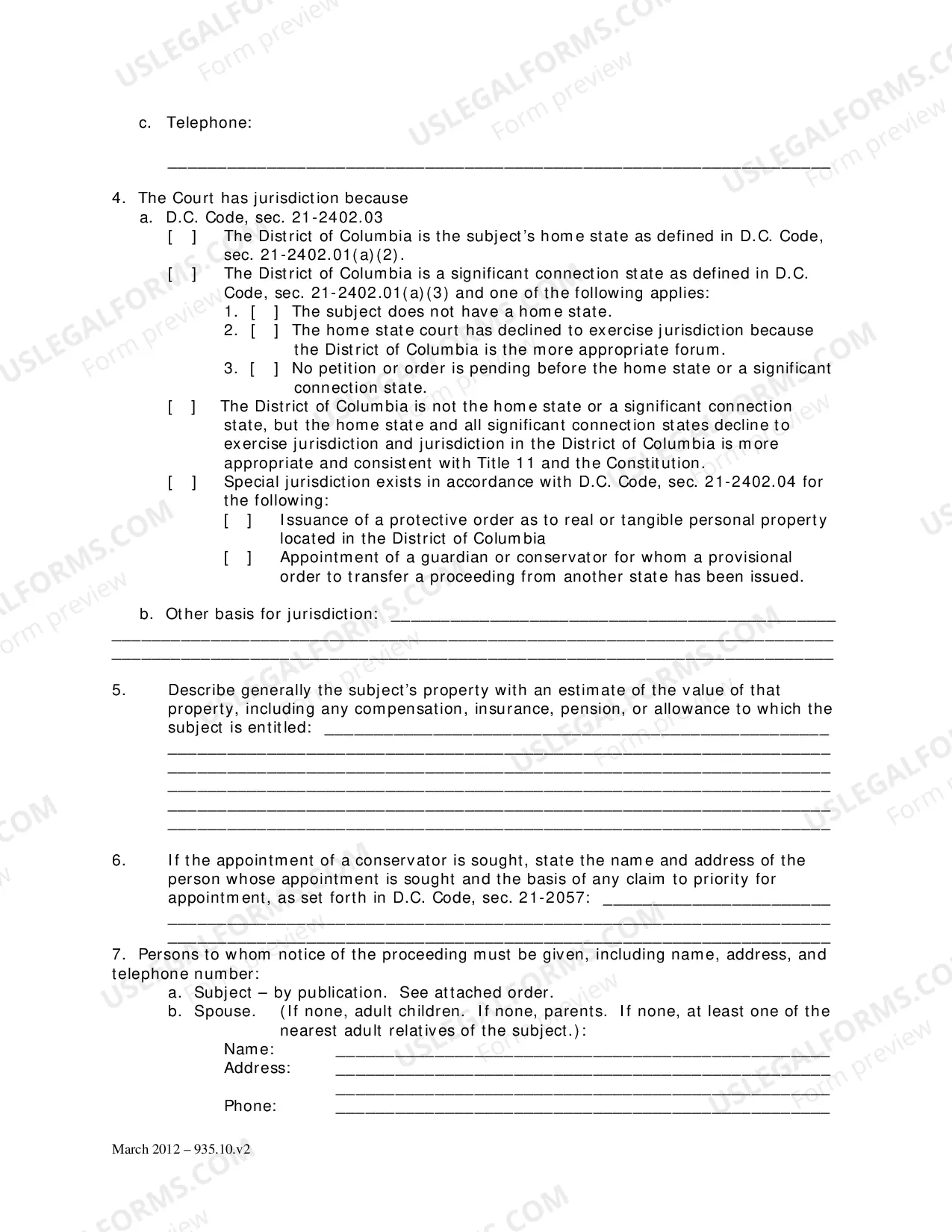Preview Petition Regarding a Missing, Disappeared, or Detained Person
