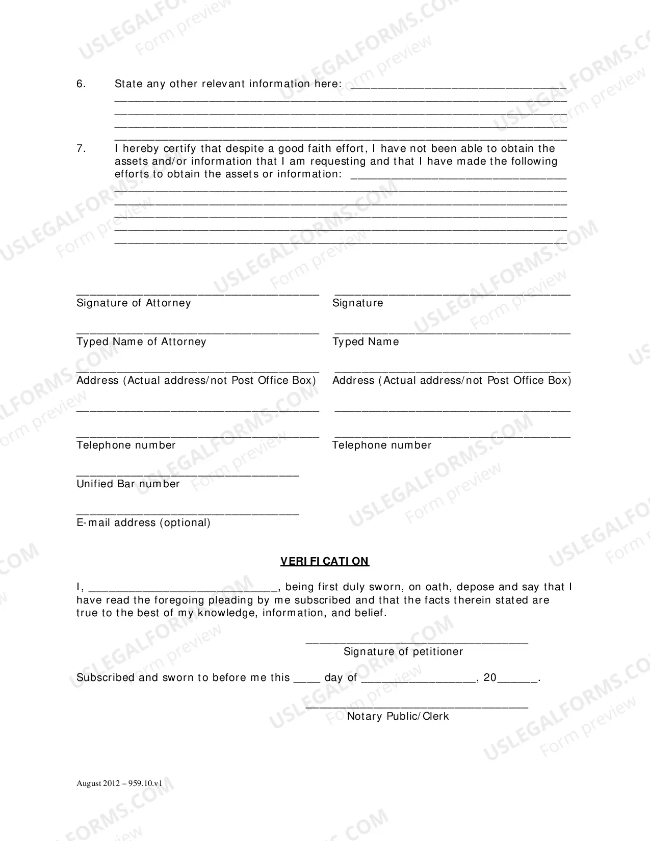 Preview Petition for Rule to Show Cause