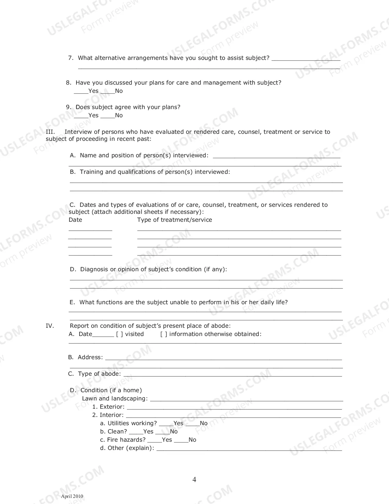 Preview Report of Visitor