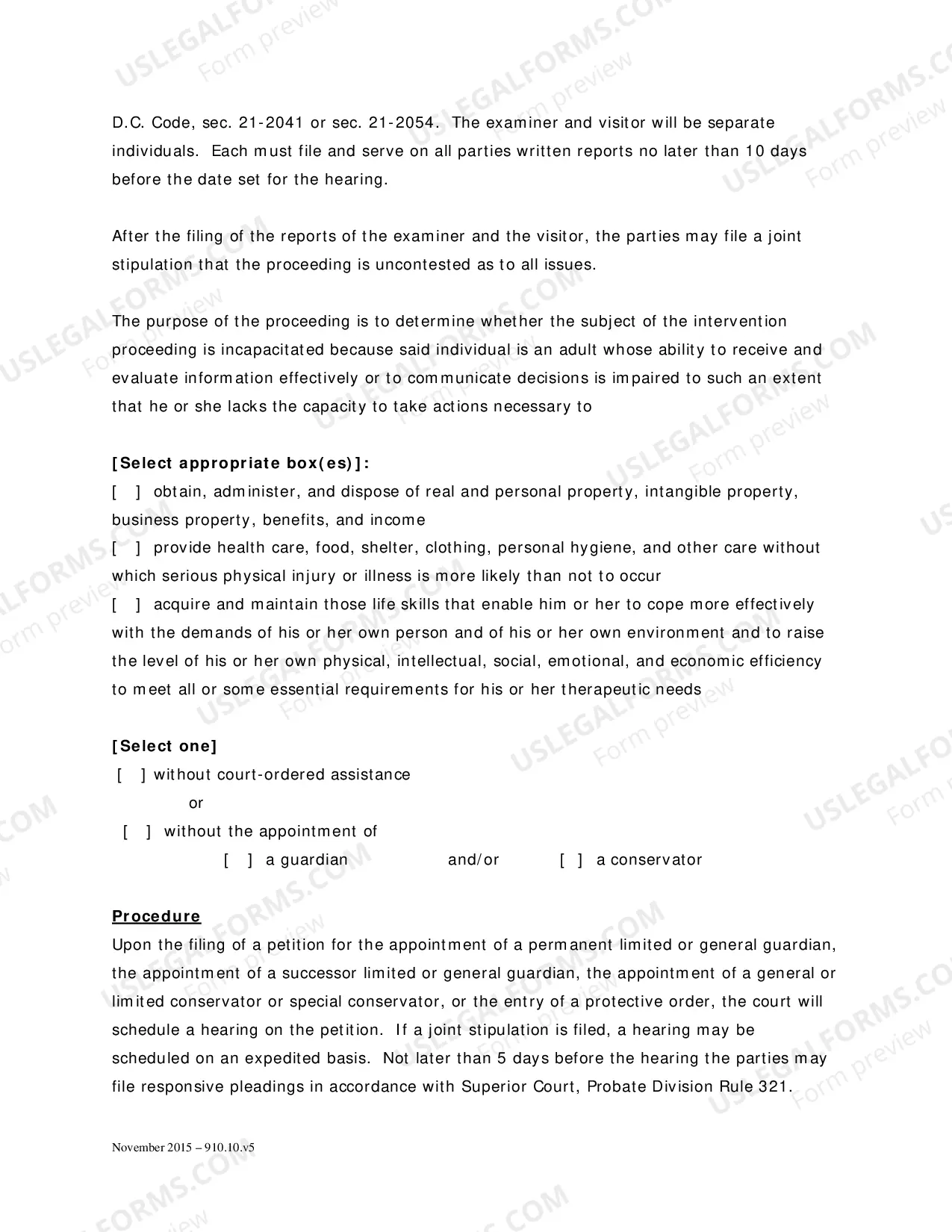 Preview Notice of Initial Hearing To Other Persons