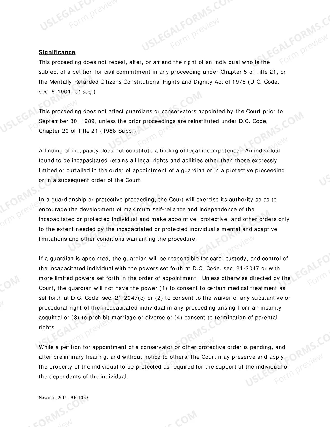 Preview Notice of Initial Hearing To Other Persons