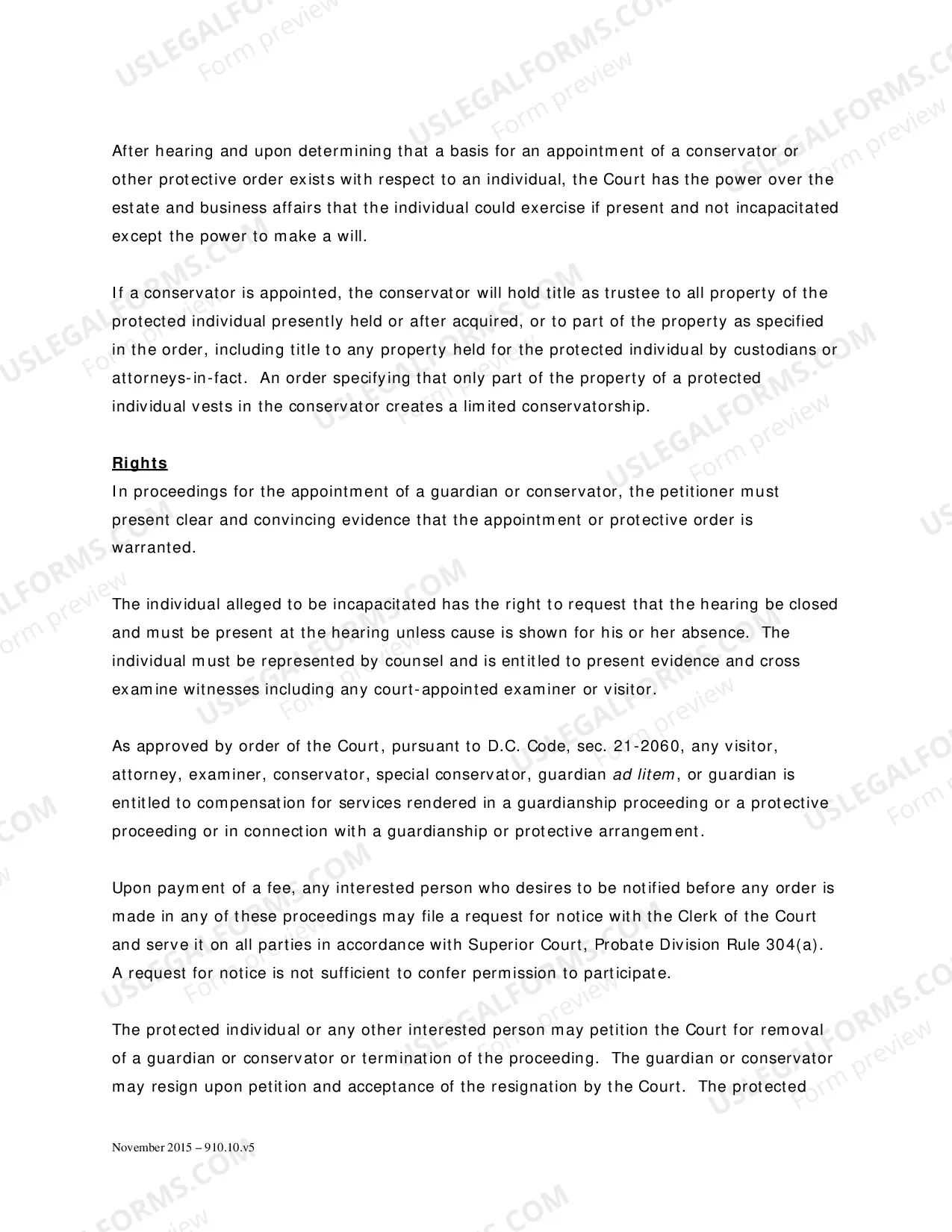 Preview Notice of Initial Hearing To Other Persons