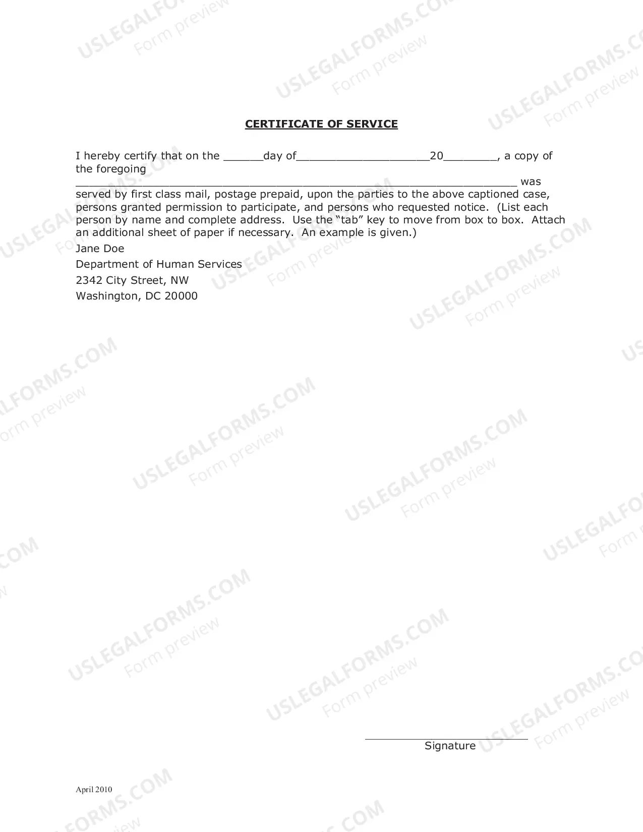 Preview Request for Notice