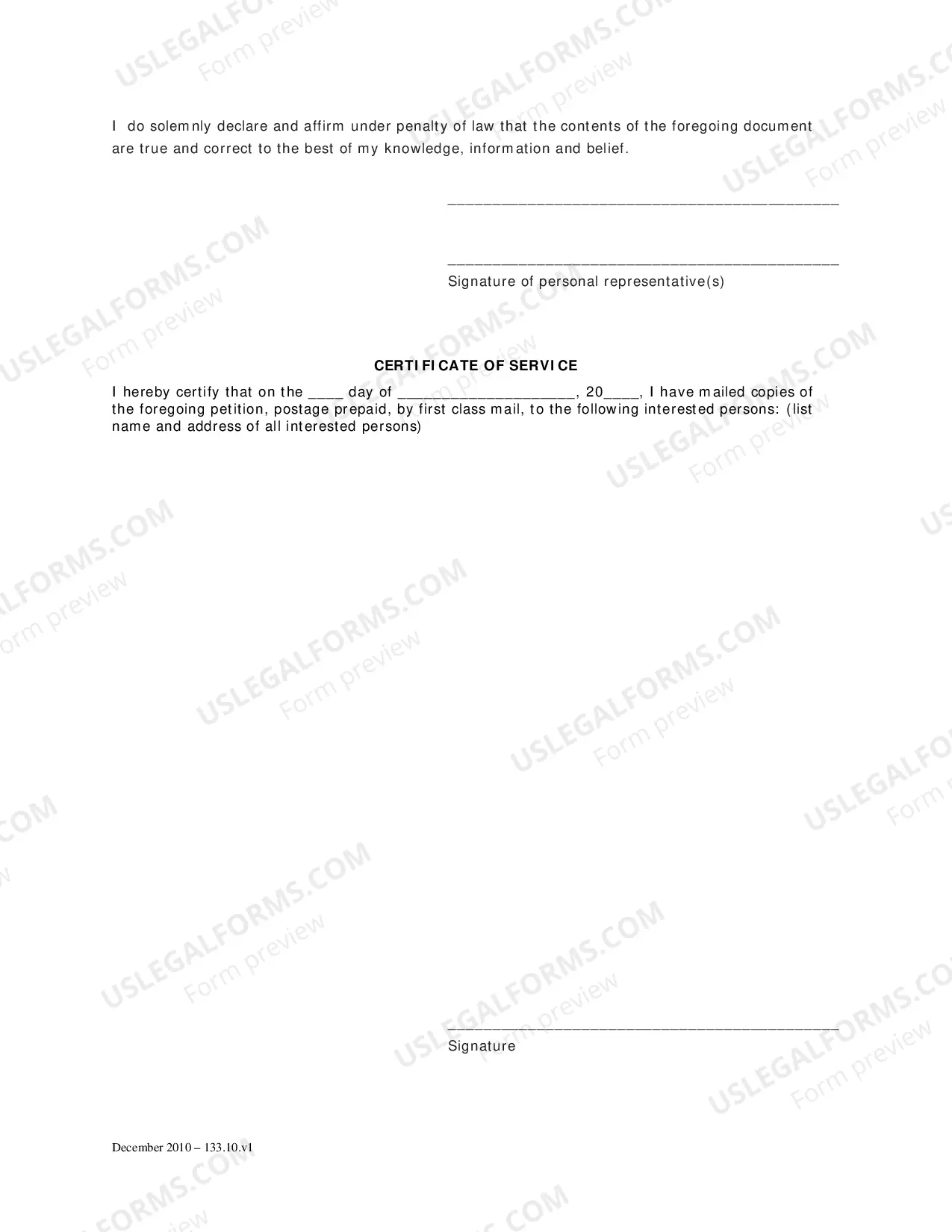 Preview Petition for Termination of Appointment of Supervised Personal Representative, Notice Accompanying Petition and Order