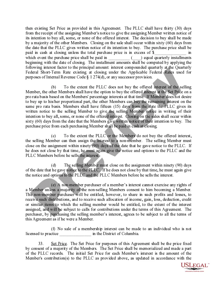 Get Sample Operating Agreement for Professional Limited Liability Company PLLC Preview Sample Operating Agreement for Professional Limited Liability Company PLLC