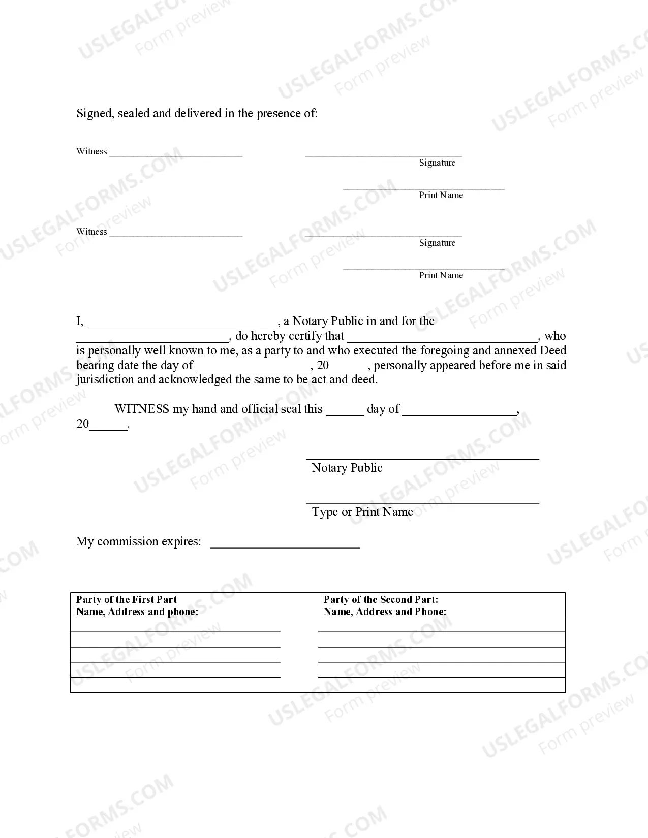 Preview Warranty Deed for Husband and Wife Converting Property from Tenants in Common to Joint Tenancy