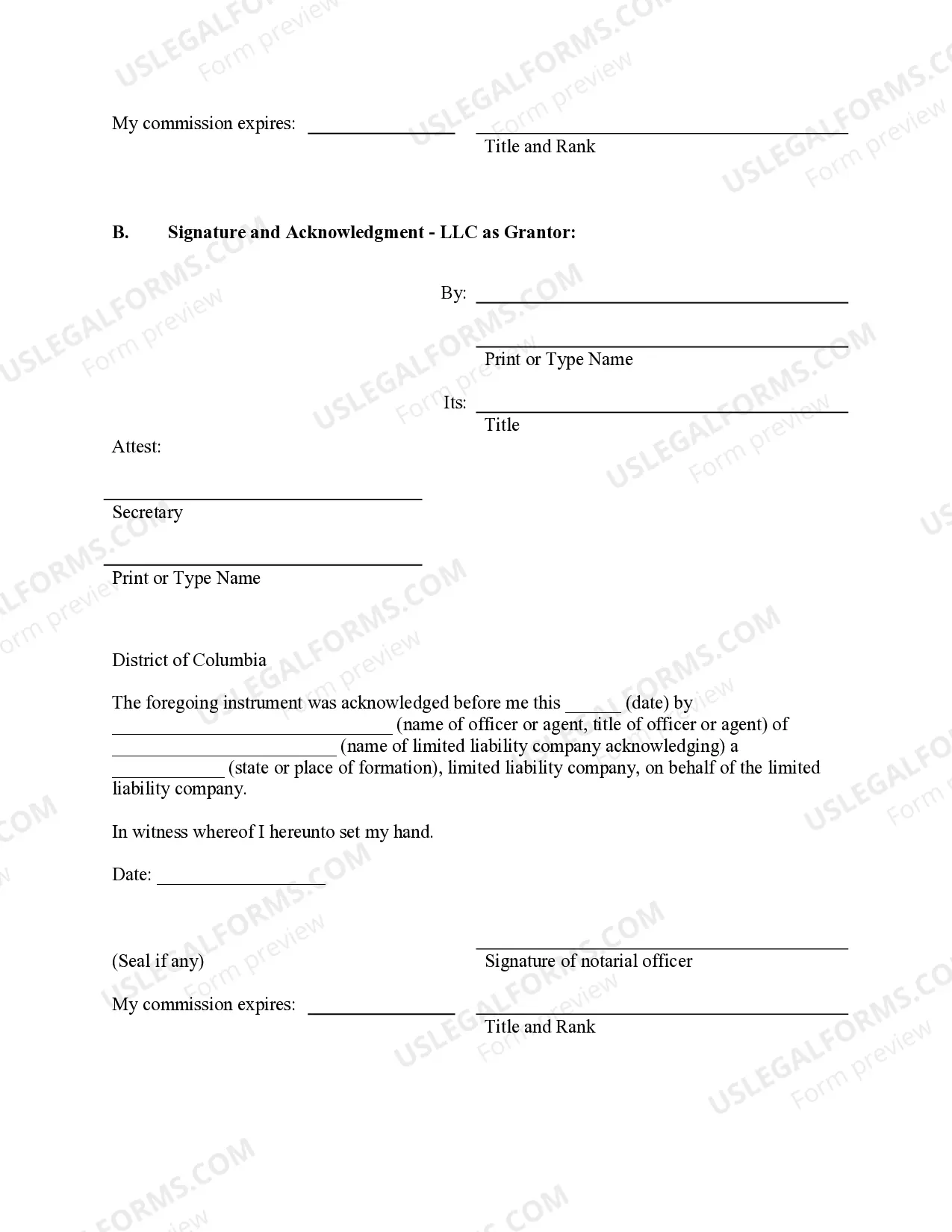 Preview Warranty Deed from Individuals, Limited Partnership or LLC is the Grantor or Grantee