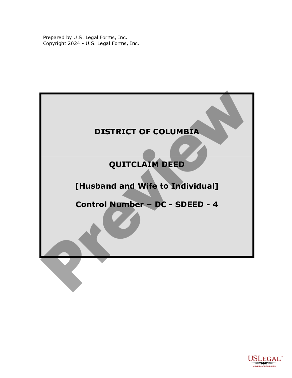 page 0 Quitclaim Deed from Husband and Wife to Individual preview