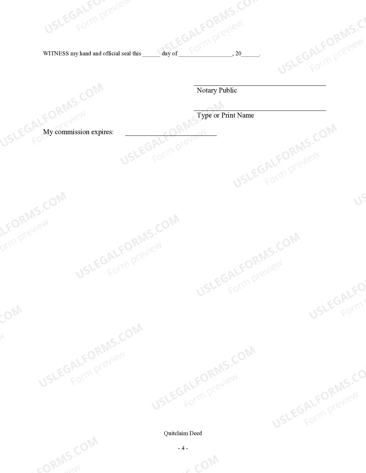 Preview Quitclaim Deed - One Individual to Two Individuals