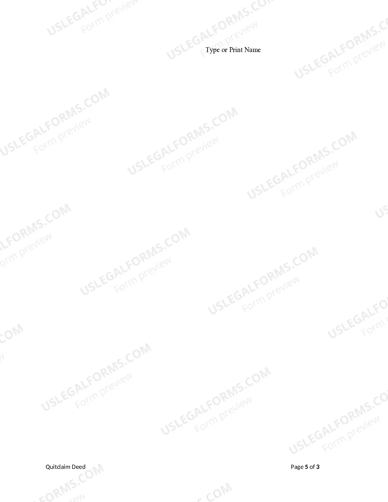 Preview Quitclaim Deed from Three Individuals to Two Individuals