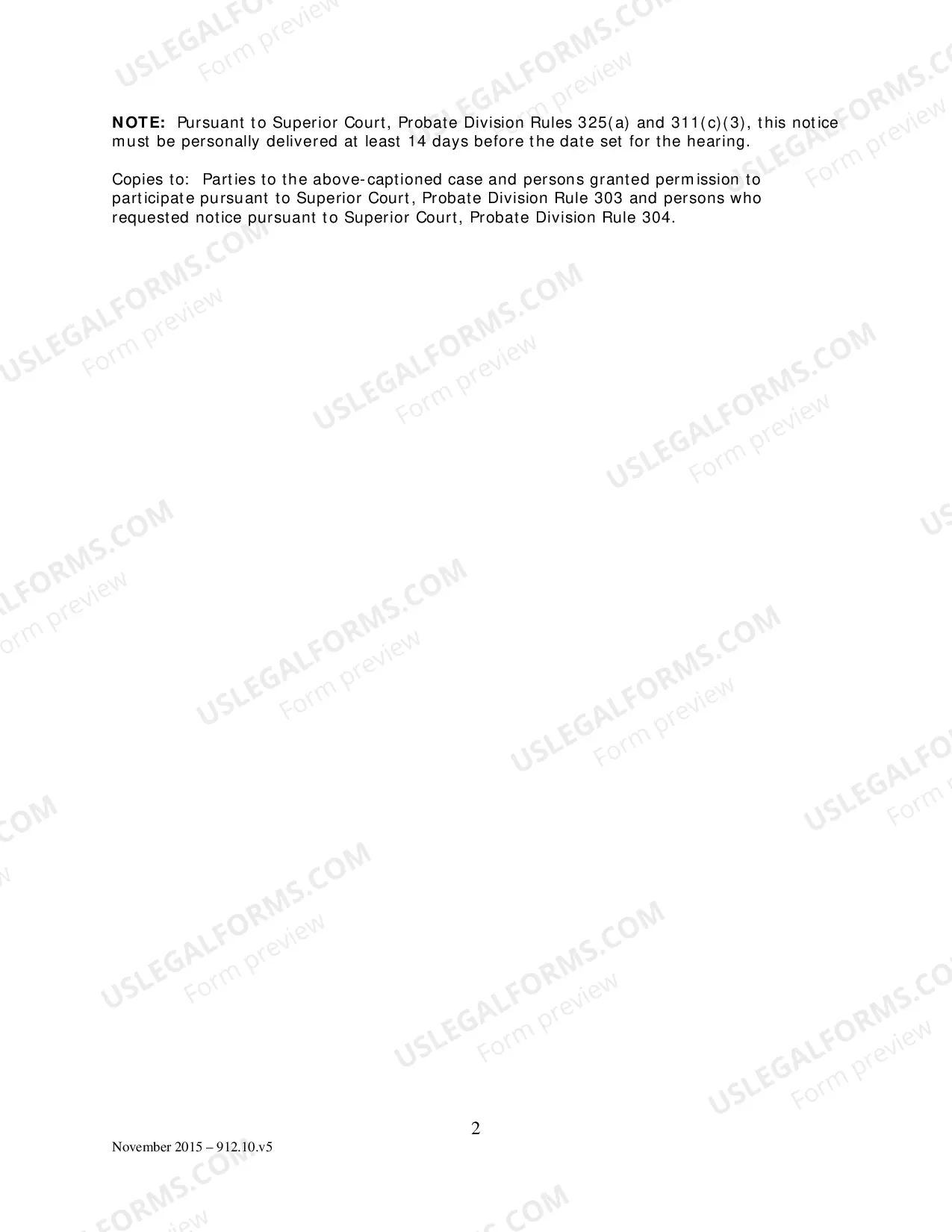 Preview Case Initiation (Int)-Notice of Initial Hearing To Subject