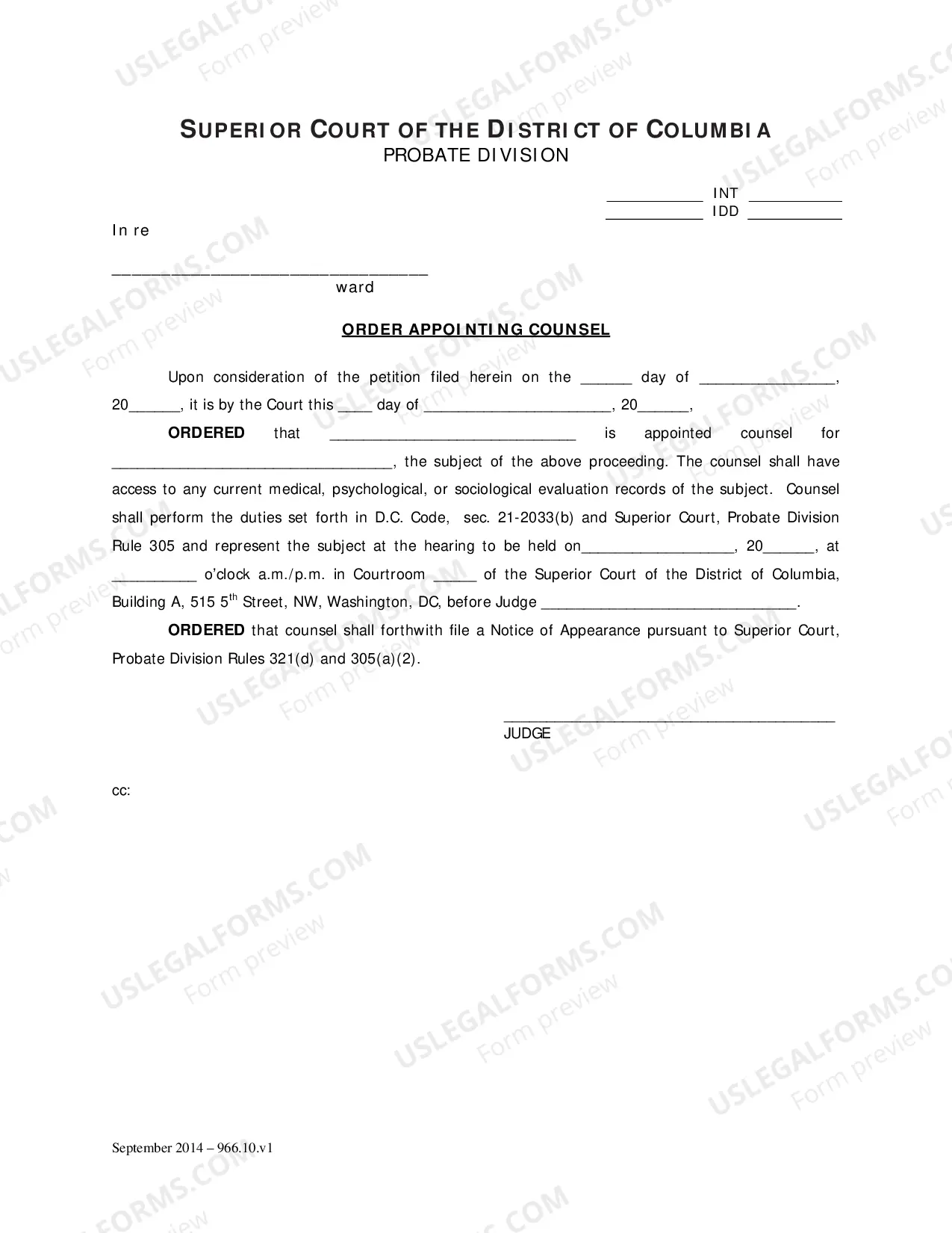 Preview General Forms (Int) - Petition Post Appointment To Terminate Guardianship of A Living Ward