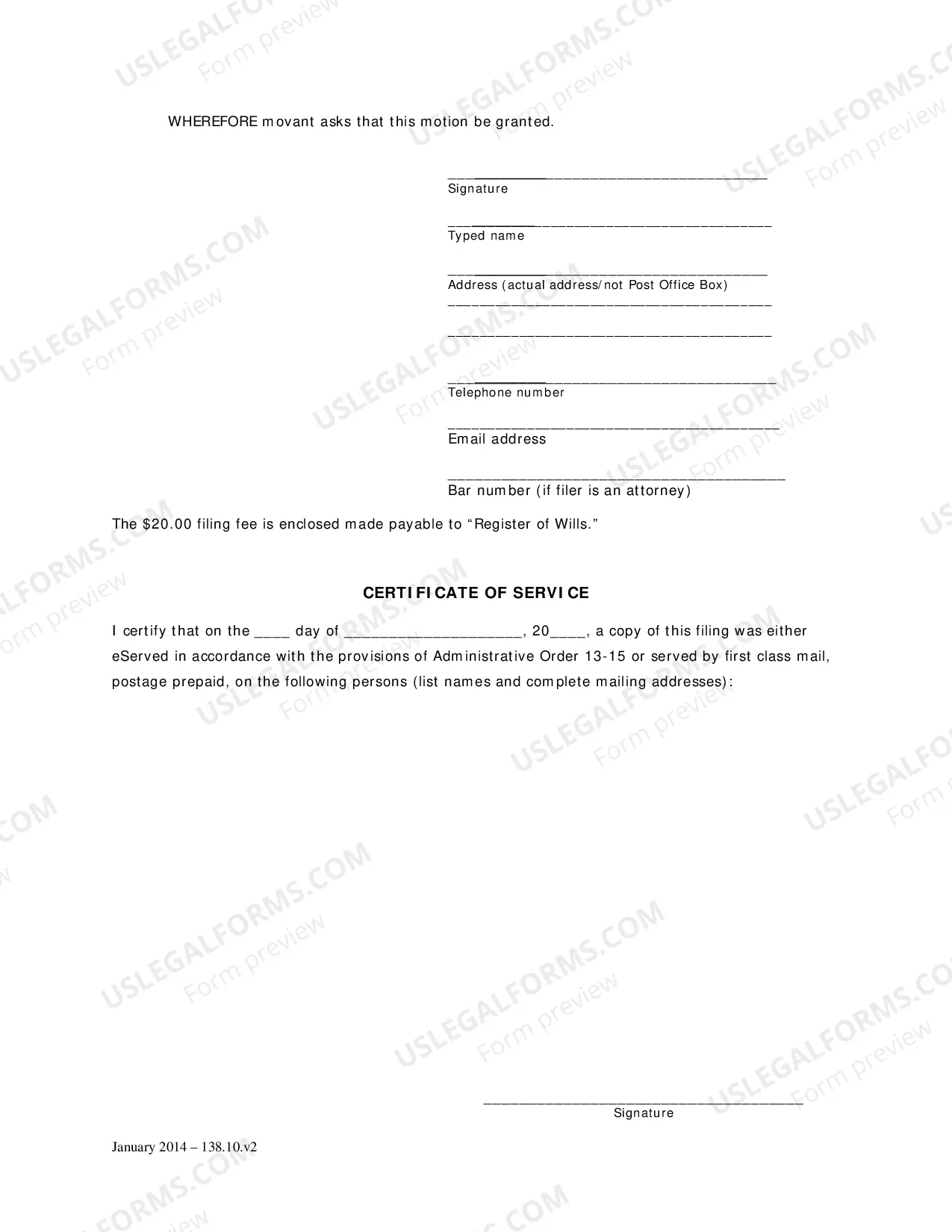 Preview General Forms (Trp)-Pro Se Motion and Order