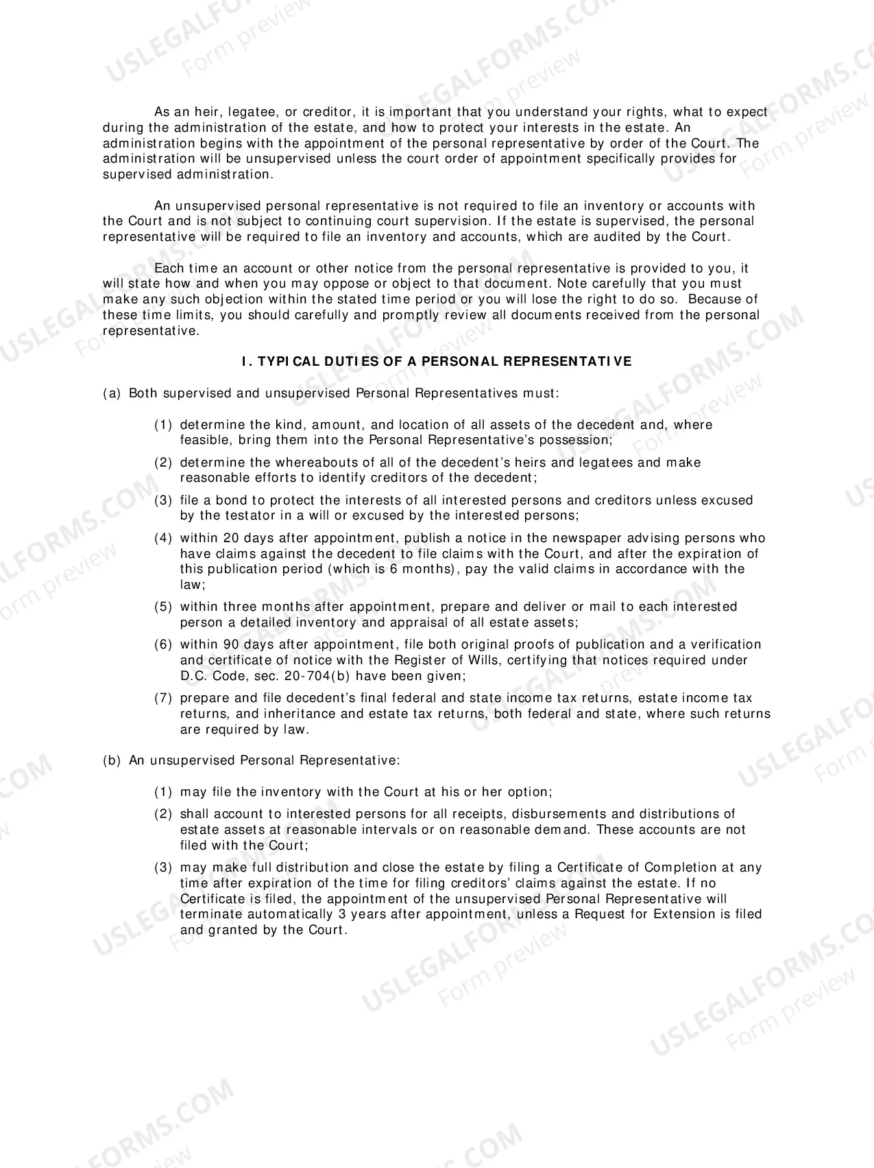 Preview General Information Sheet