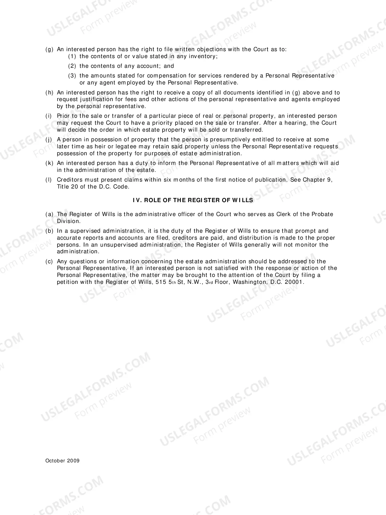 Preview General Information Sheet