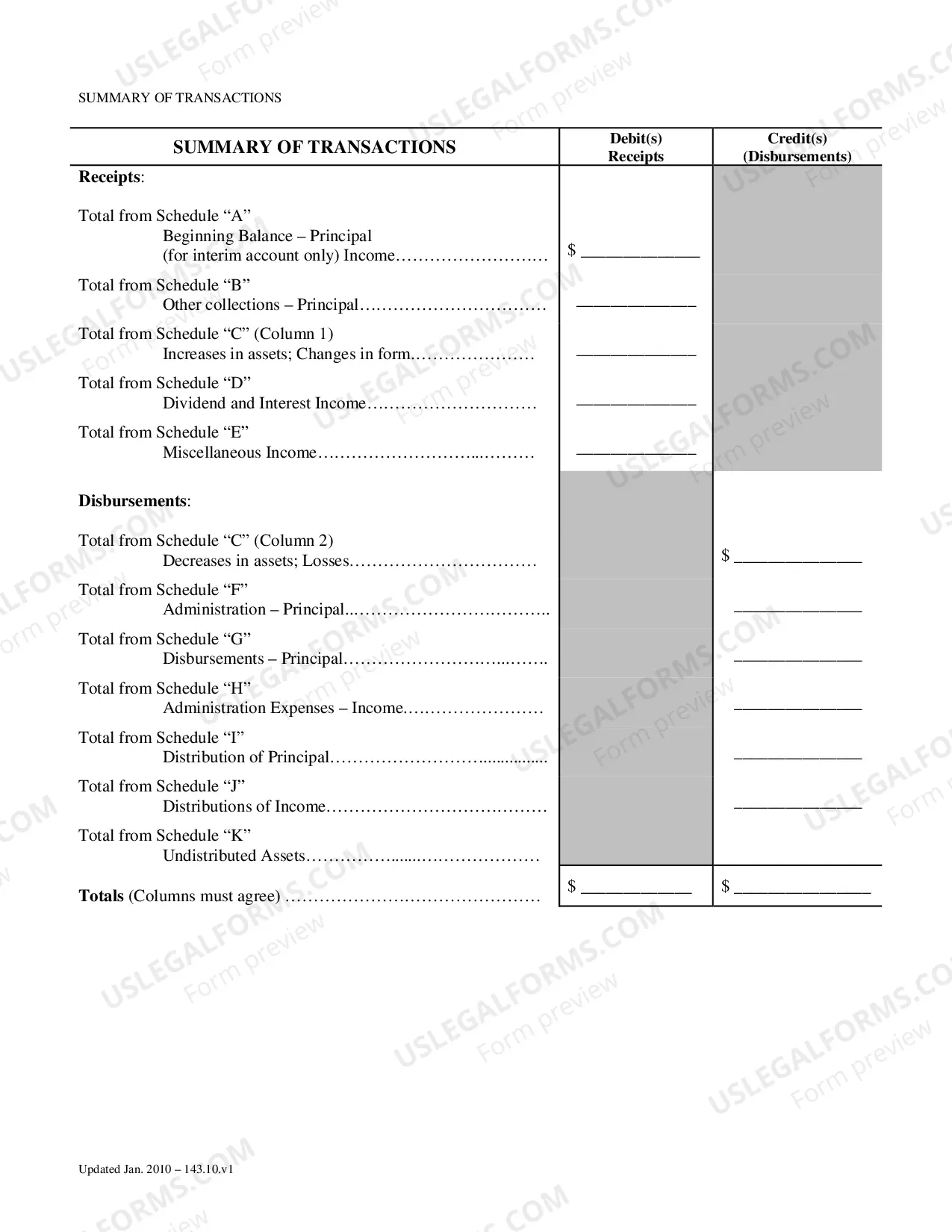 Preview Inventory and Accounting Forms (Adm)-Account and Order
