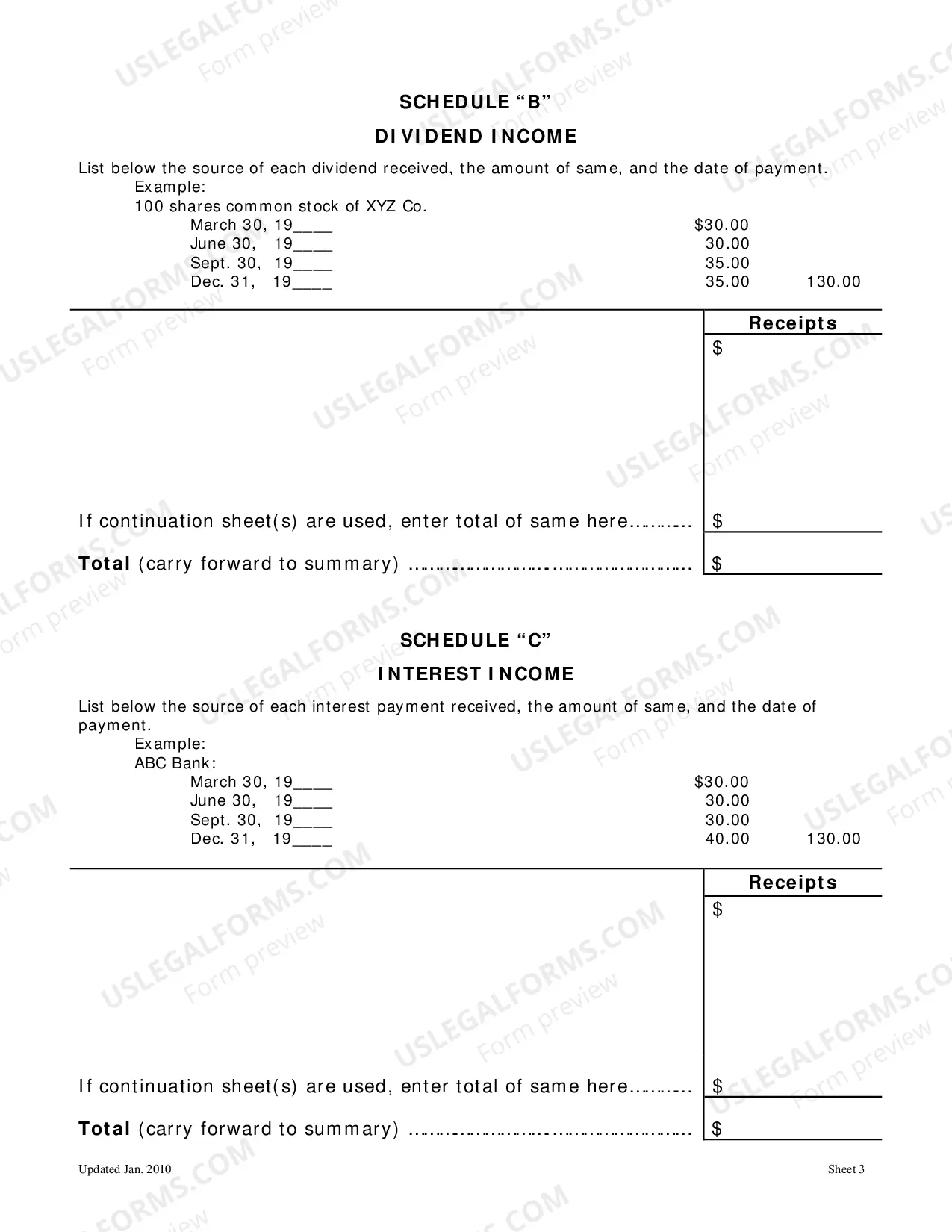 Preview Statement of Account (and All Attached Sheets) and Order and Order - For Decedents Dying On and After January 1, 1981
