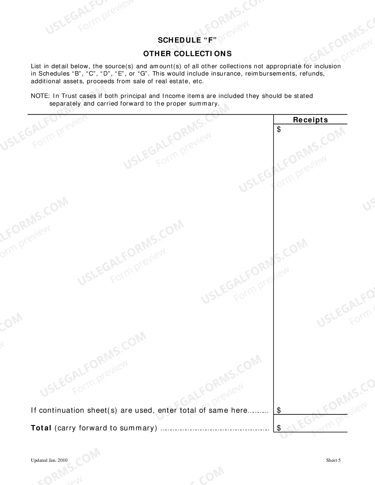 Preview Statement of Account (and All Attached Sheets) and Order and Order - For Decedents Dying On and After January 1, 1981