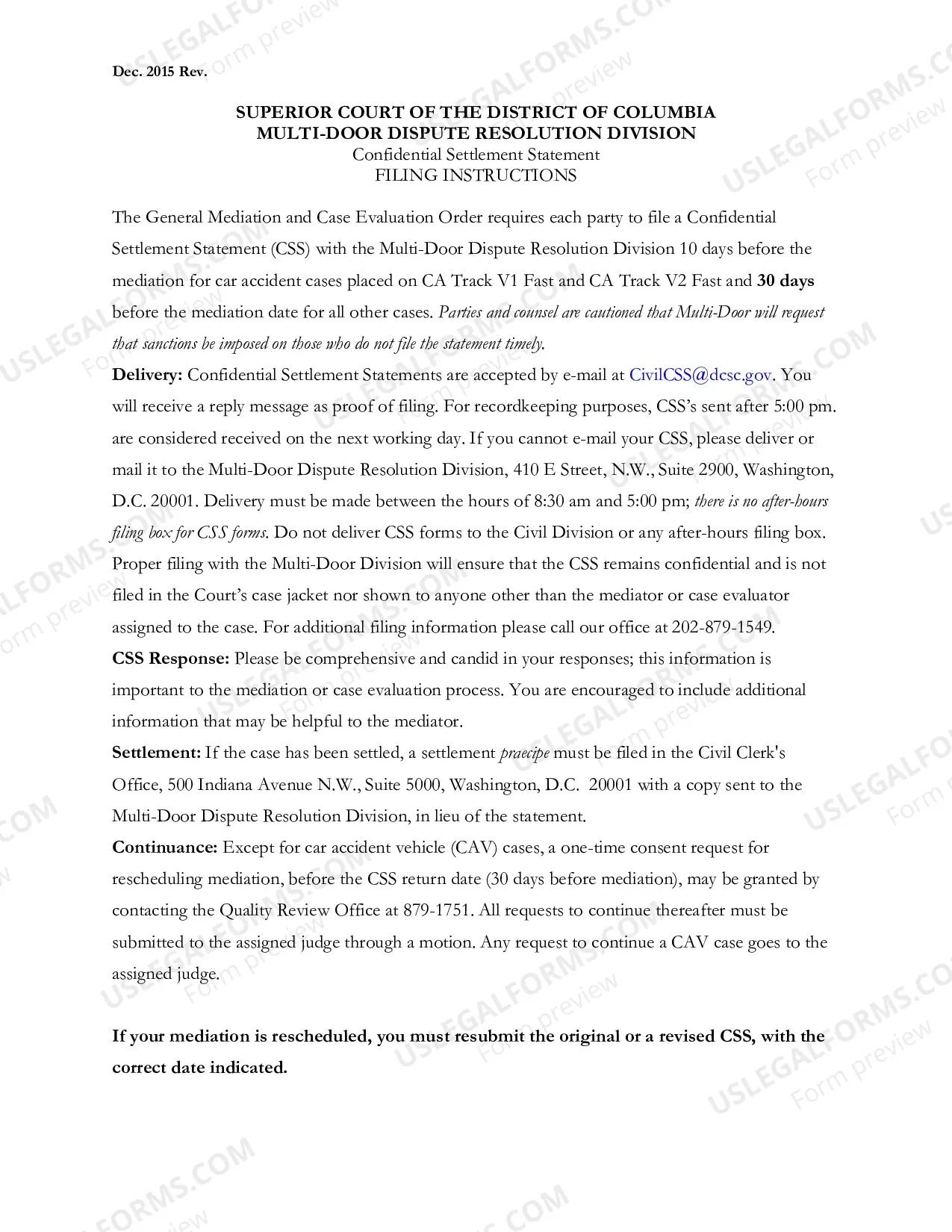 Preview Landlord & Tenant Confidential Settlement Statement