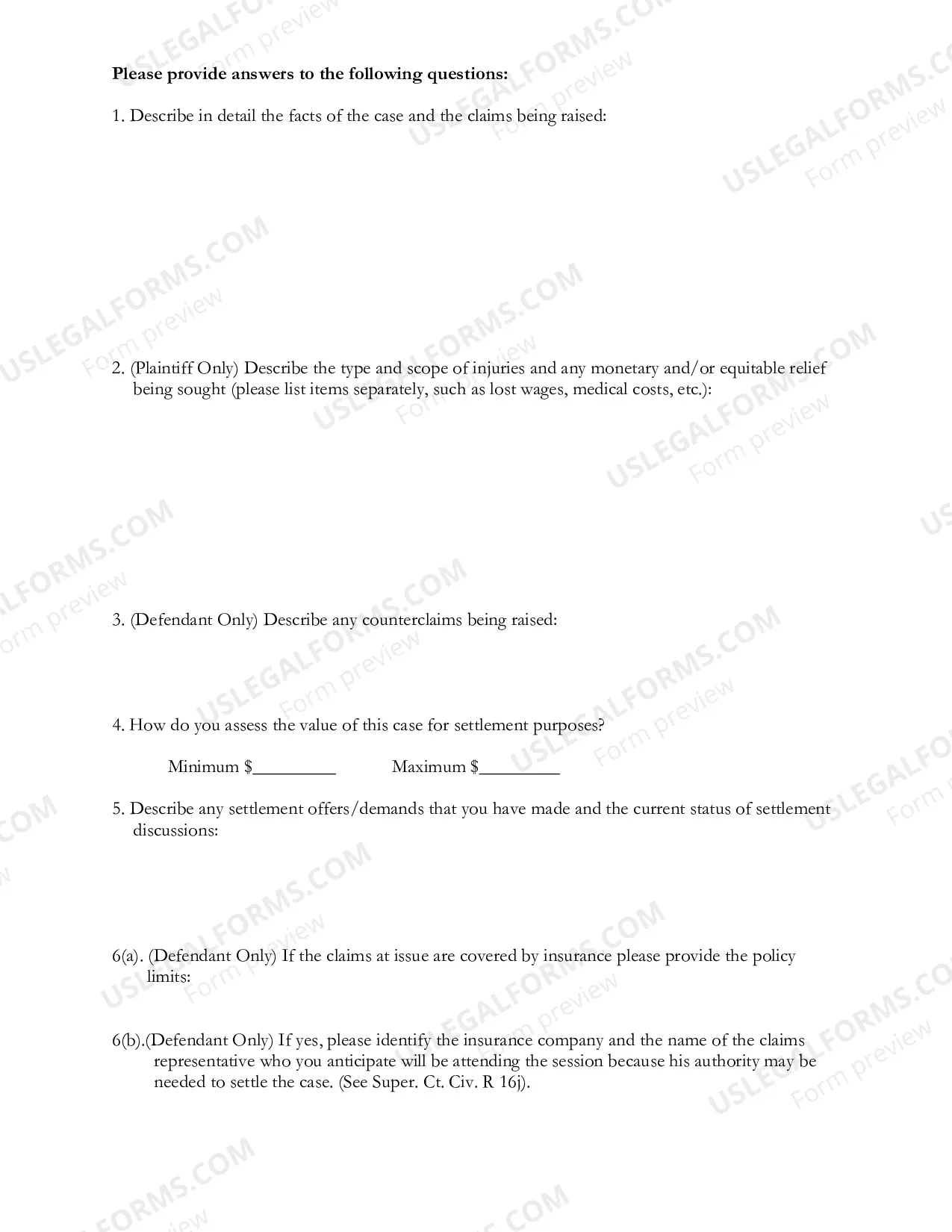 Preview Landlord & Tenant Confidential Settlement Statement