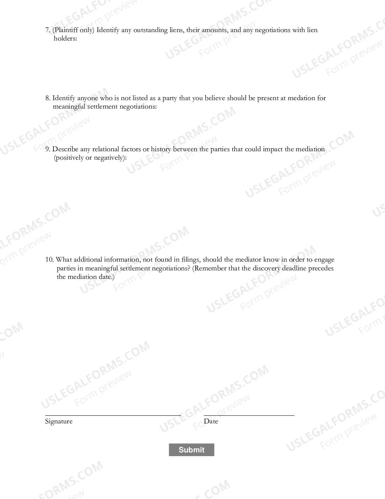 Preview Landlord & Tenant Confidential Settlement Statement