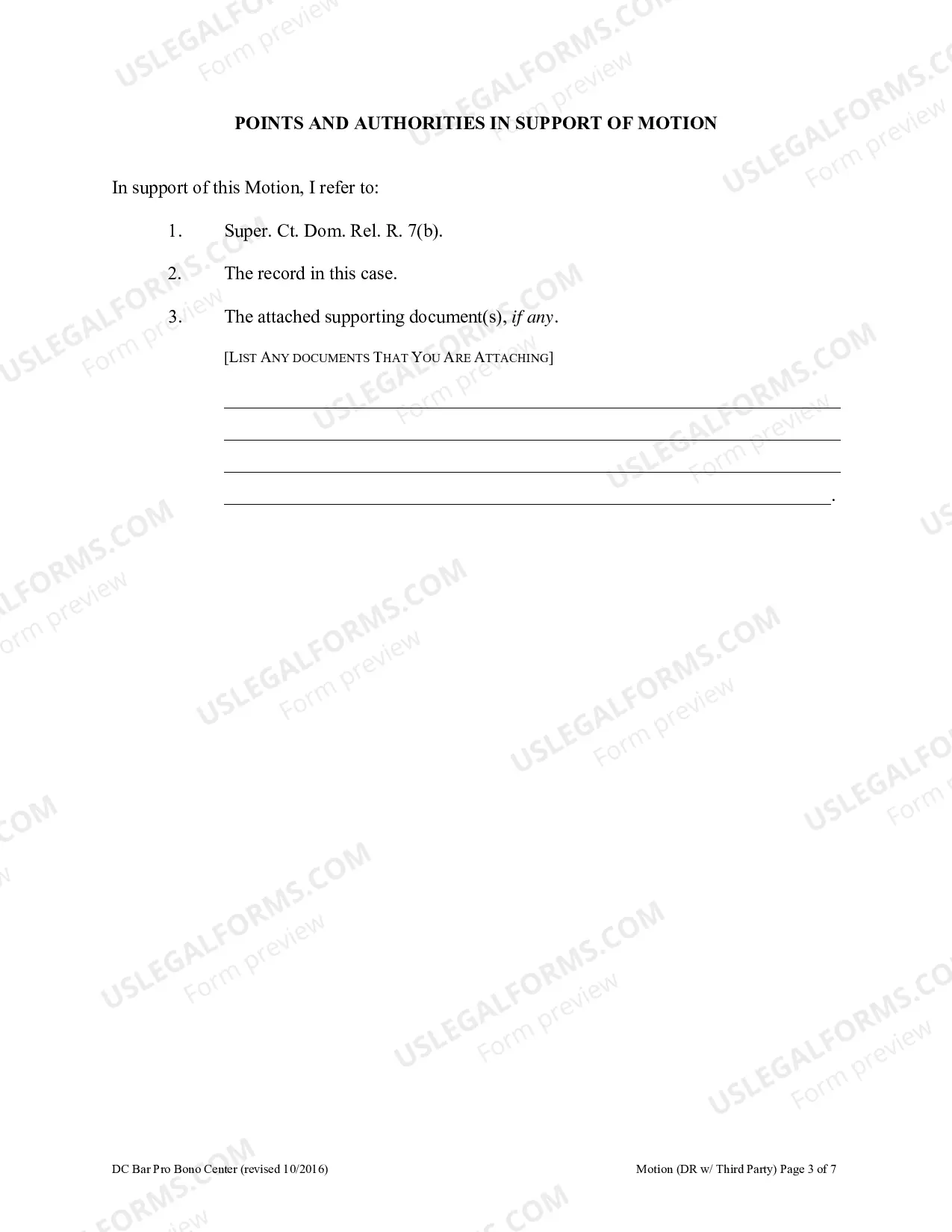 Preview Motion For Use In A Domestic Relations Case With Third Party