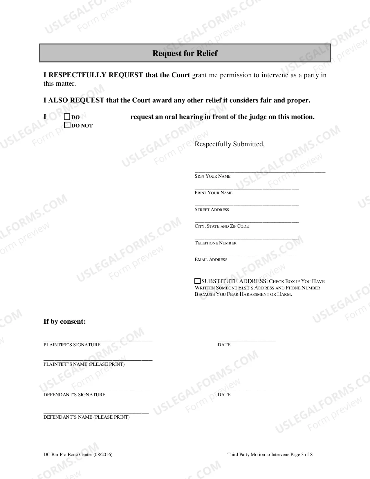Preview Motion To Intervene In A Custody Case As A Third Party Custodian