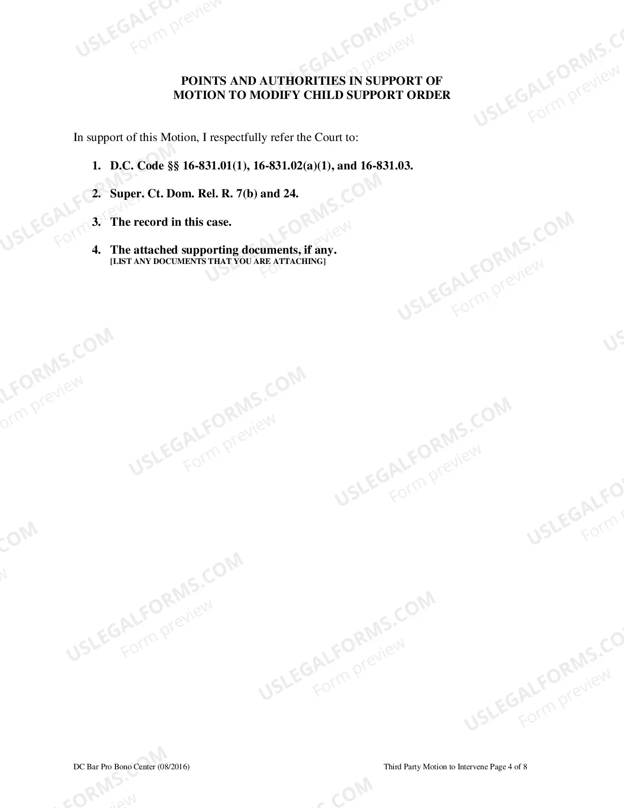 Preview Motion To Intervene In A Custody Case As A Third Party Custodian