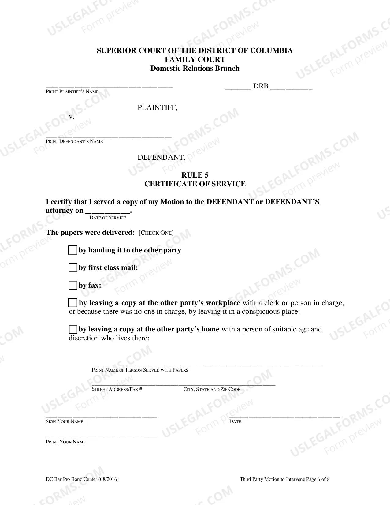 Preview Motion To Intervene In A Custody Case As A Third Party Custodian