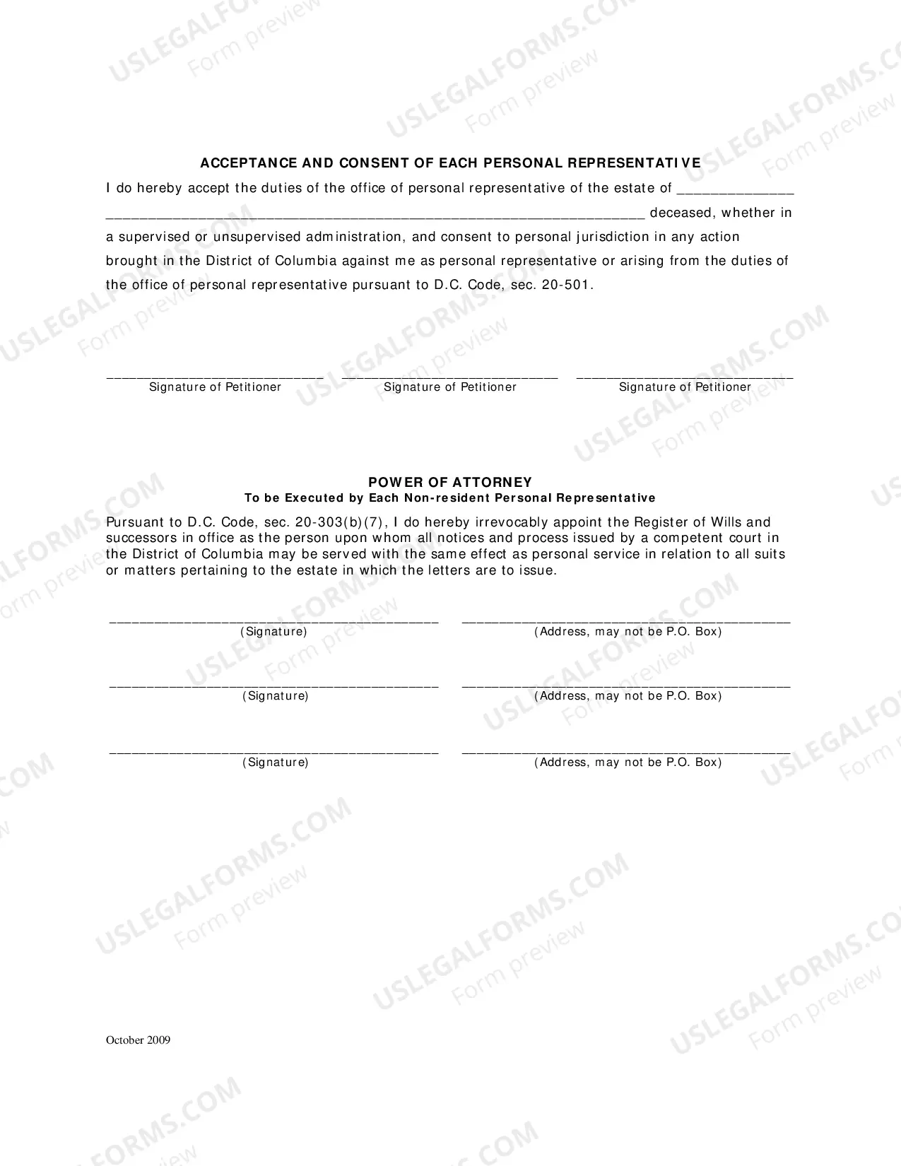 Preview Petition For Probate - For Decedents Dying On Or After July 1, 1995 To The Present