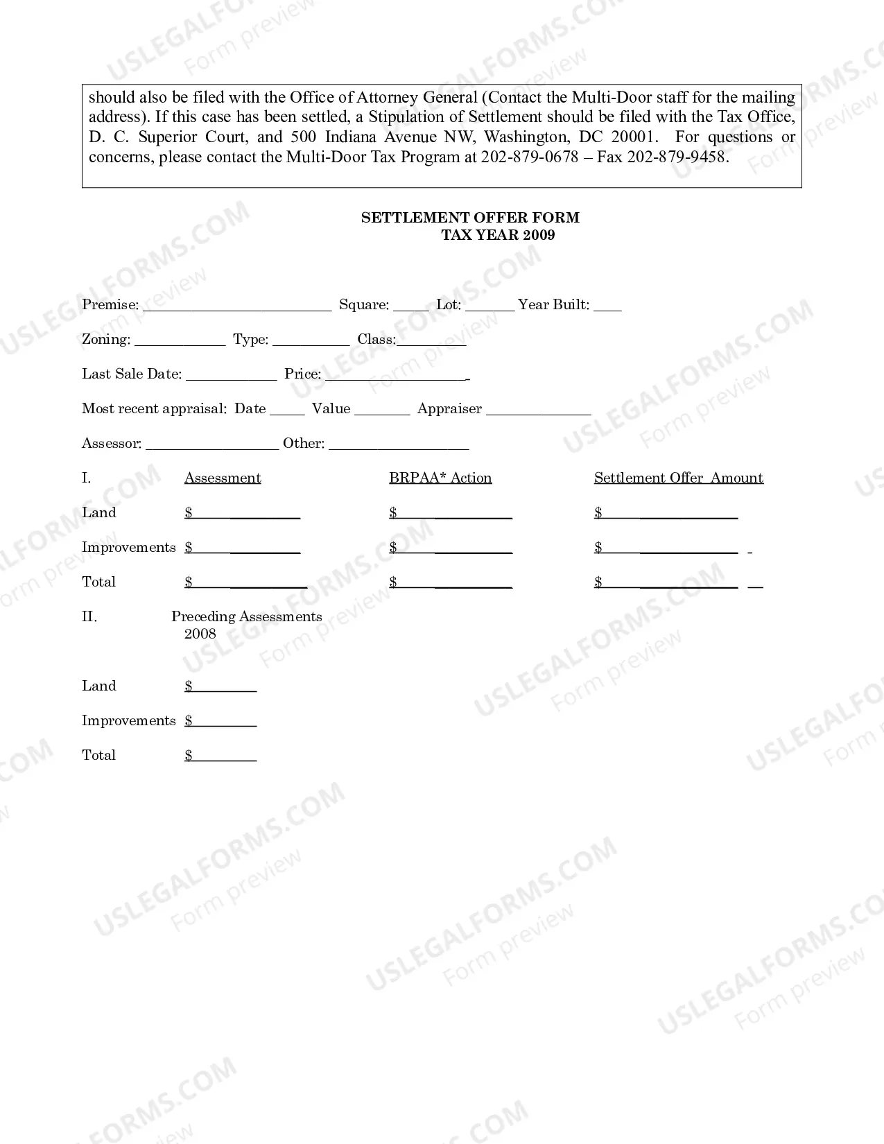 Preview Settlement Statement