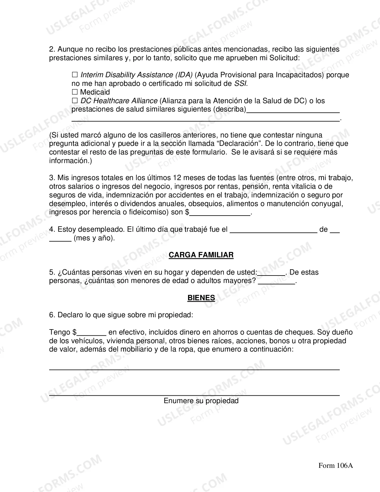 Preview Solicitud Para Proceder Sin El Pago Anticipado De Costas, Derechos O Garantia-for Small Claims
