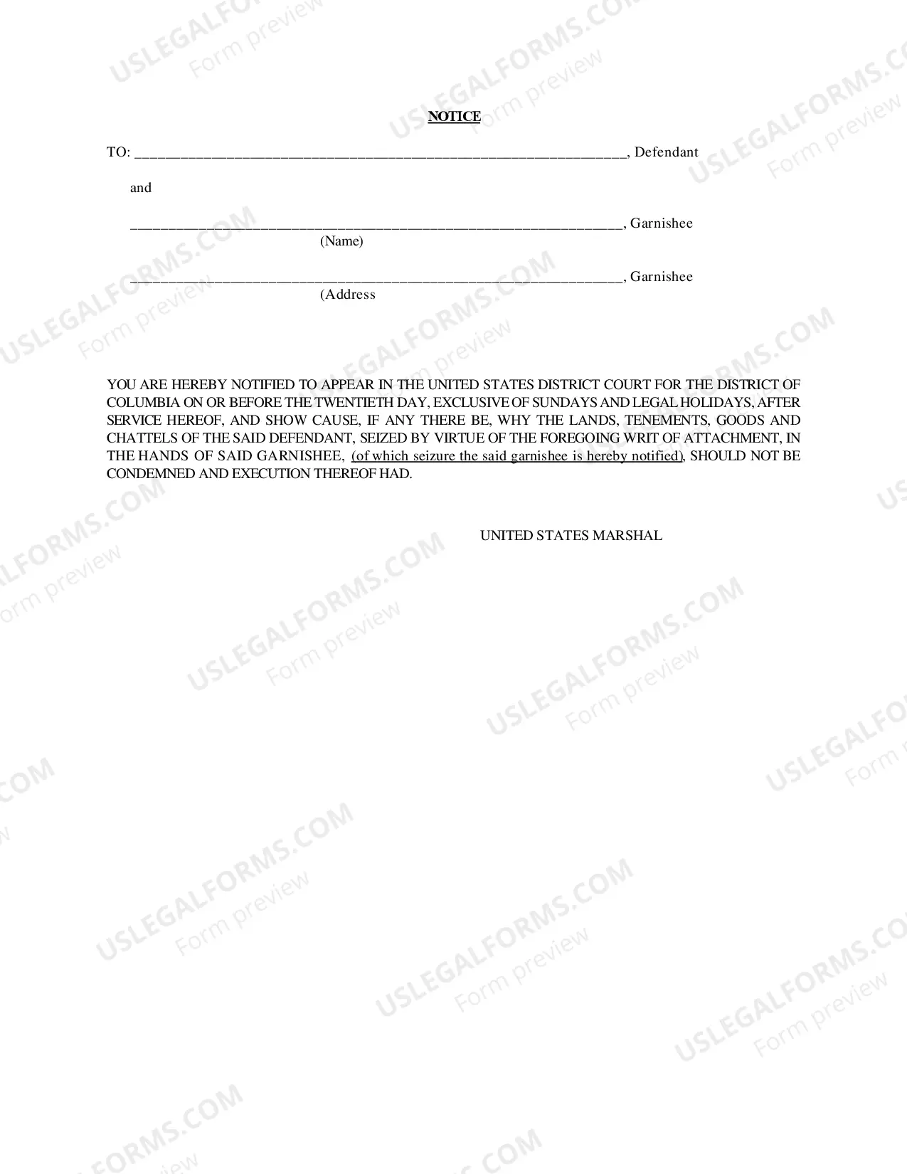 Preview Writ of Attachment Before Judgment (Other Than Wages Salary and Commissions)