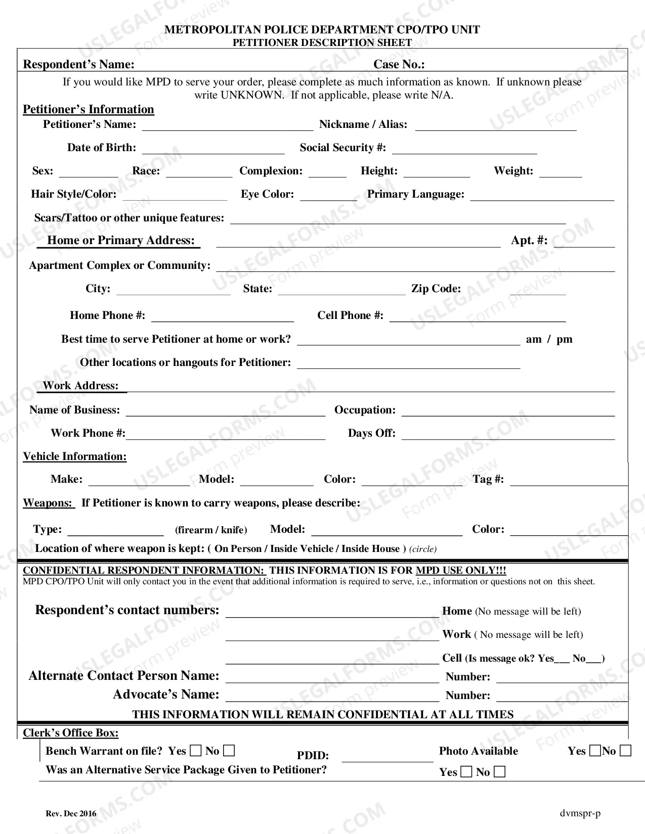 Preview Return of Service on Petitioner