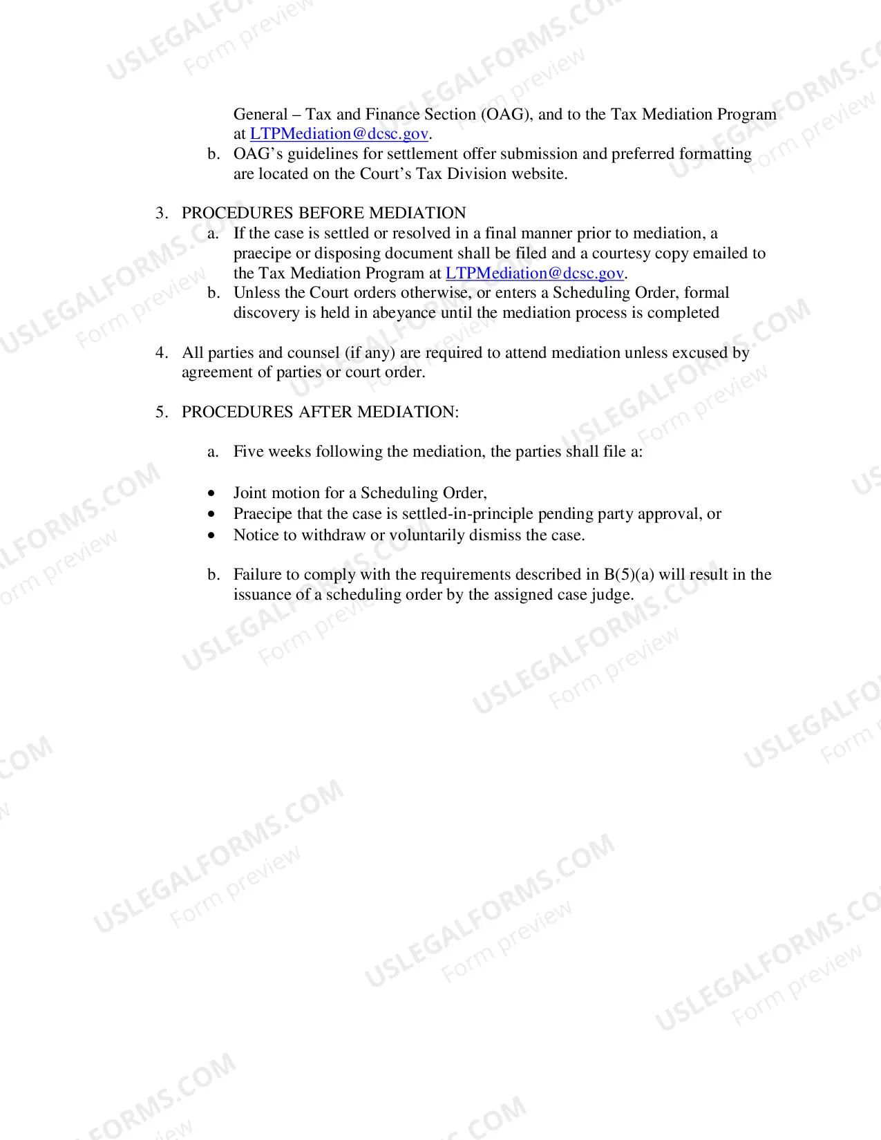 Preview Tax Mediation Information Package