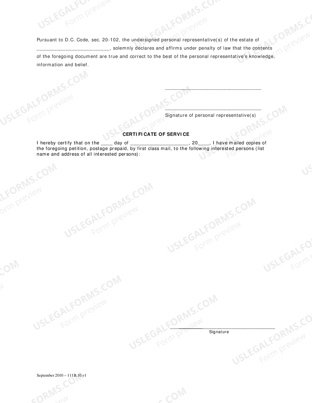 Preview Petition For Termination of Appointment of Personal Representative