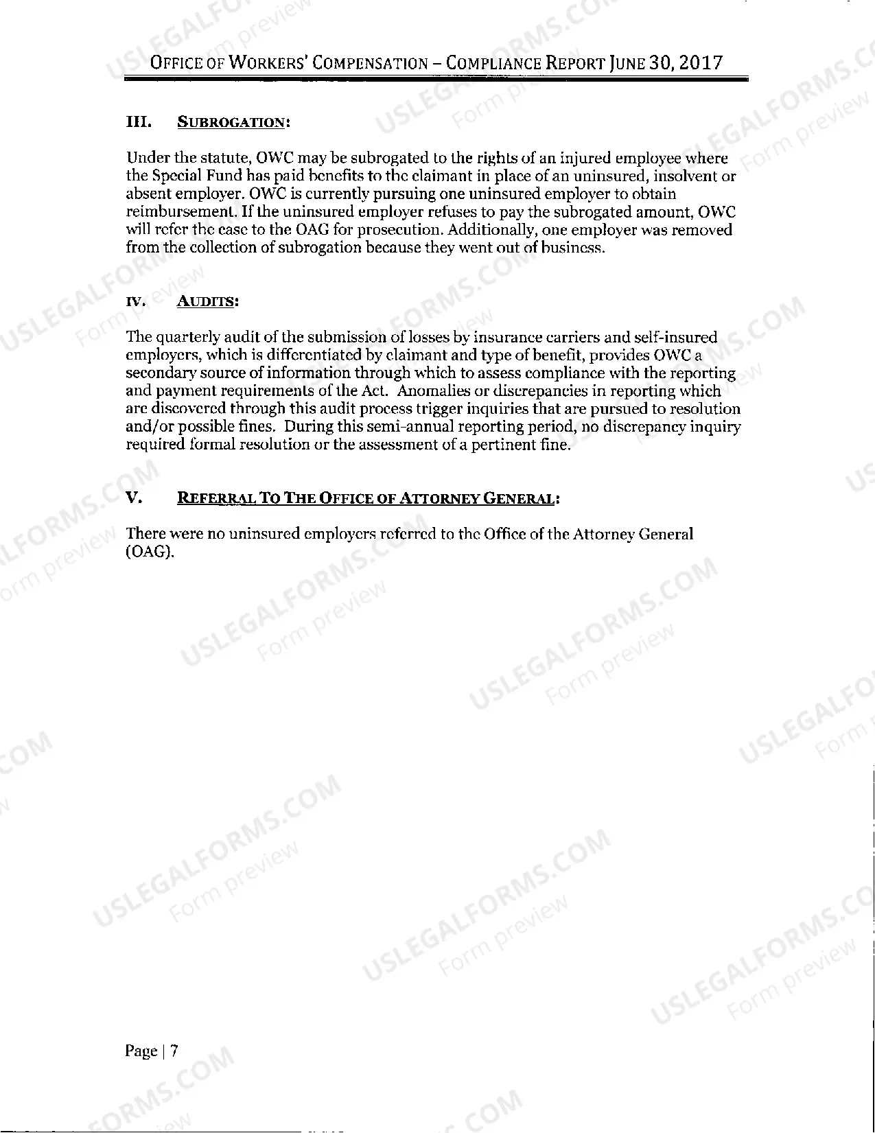 Preview Semi Annual Compliance Report