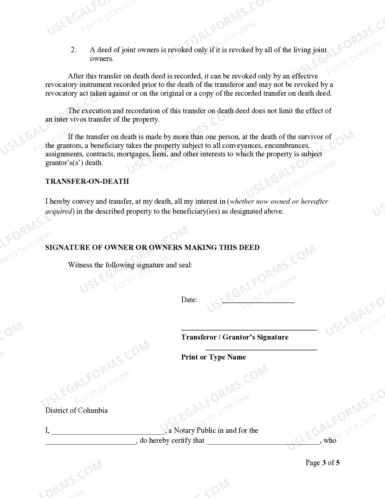 Preview Transfer on Death Deed or TOD - Beneficiary Deed for Individual to Individual