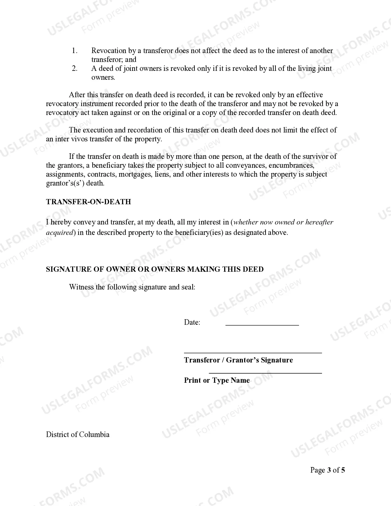 Preview Transfer on Death Deed or TOD - Beneficiary Deed for Individual to a Husband and Wife Beneficiaries