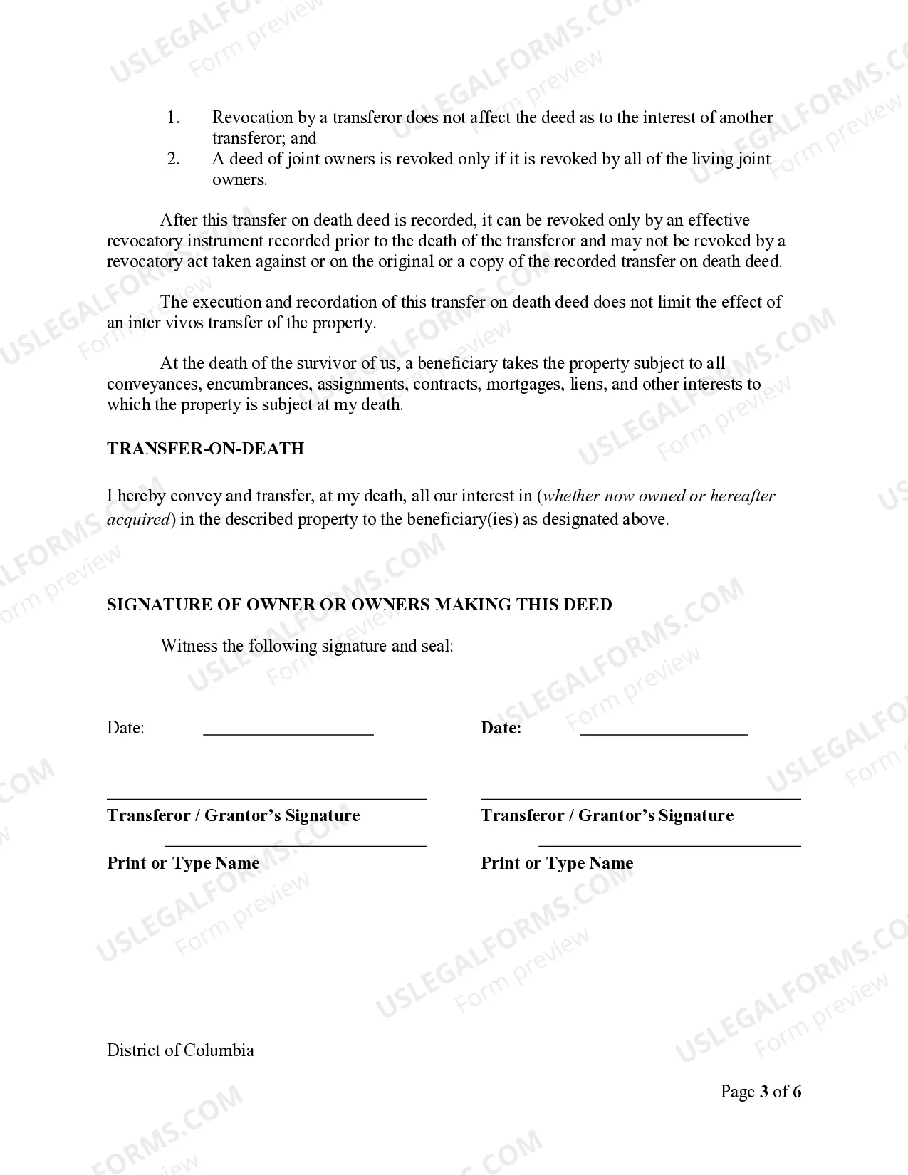 Preview Transfer on Death Deed or TOD - Beneficiary Deed for Two Individuals to Husband and Wife Beneficiaries