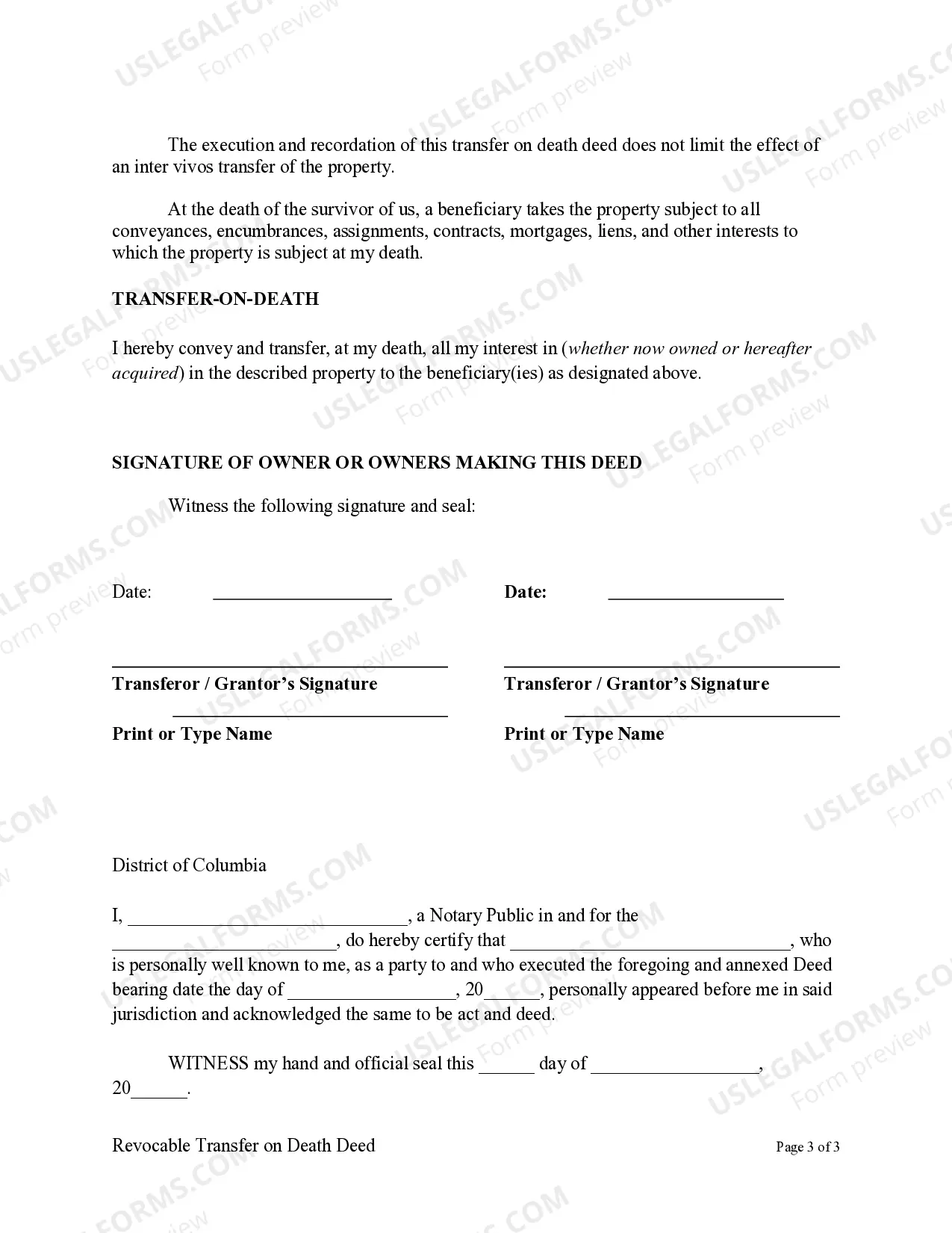 Preview Transfer on Death Deed or TOD - Beneficiary Deed for Husband and Wife to Individual