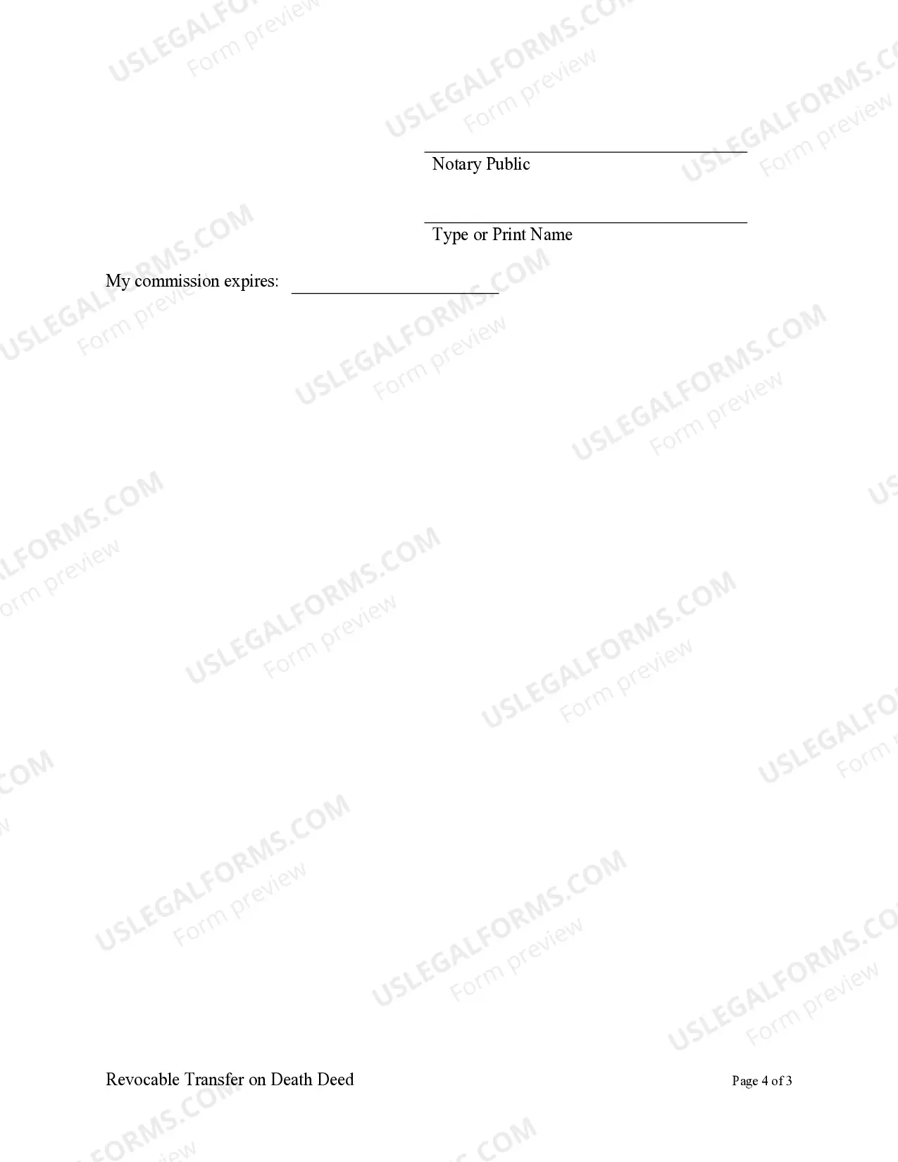 Preview Transfer on Death Deed or TOD - Beneficiary Deed for Husband and Wife to Individual