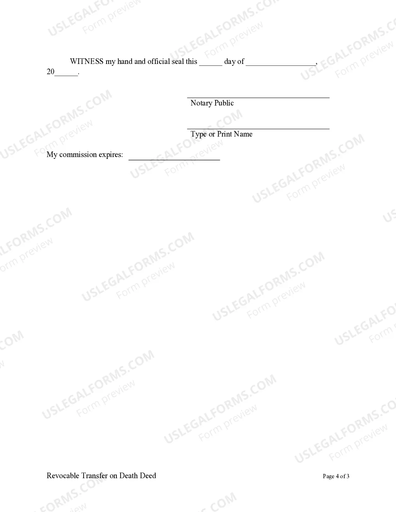 Preview Transfer on Death Deed or TOD - Beneficiary Deed for Husband and Wife to a Trust