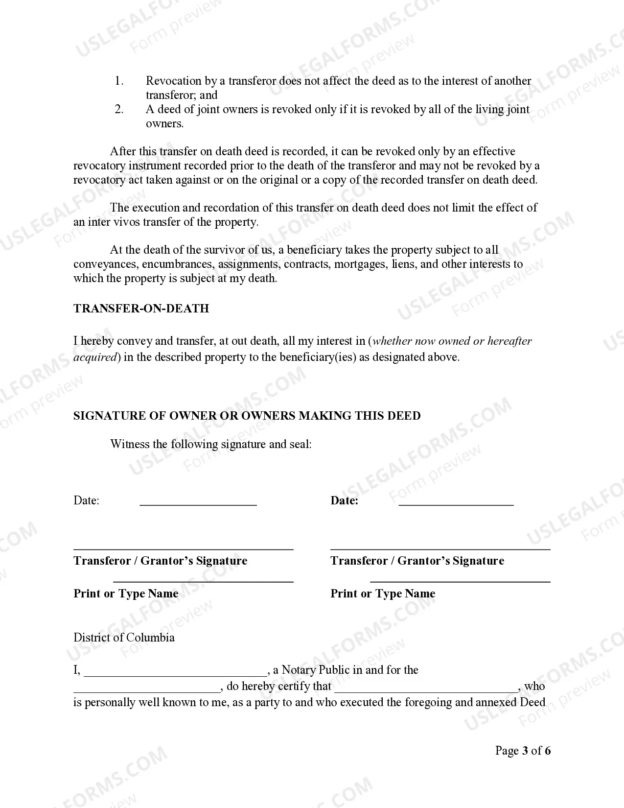 Preview Transfer on Death Deed or TOD - Beneficiary Deed for Husband and Wife to a Business Entity