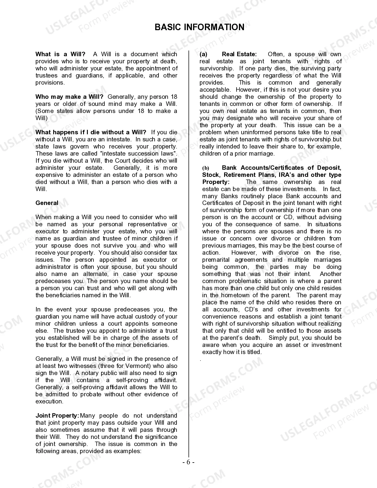 Preview Last Will and Testament for a Single Person with Minor Children