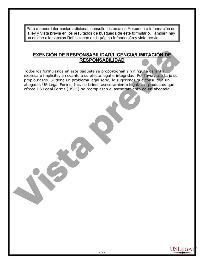Preview Formulario de última voluntad y testamento legal para una persona casada con hijos adultos de un matrimonio anterior